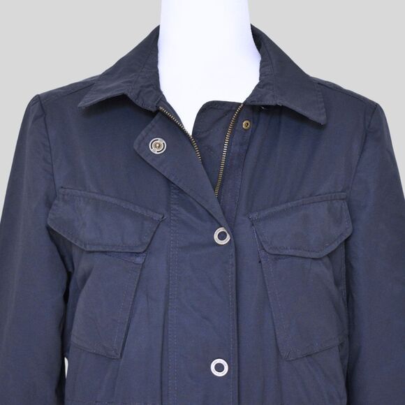 TOMMY HILFIGER Women's Navy Blue Rain Coat Size S - Picture 5 of 9